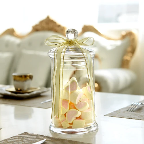 Transparent Glass Candy Jar Storage Jar Wedding Display Decorative Jars Storage Tank Food Organizer Storage Bottle Glass Bottle