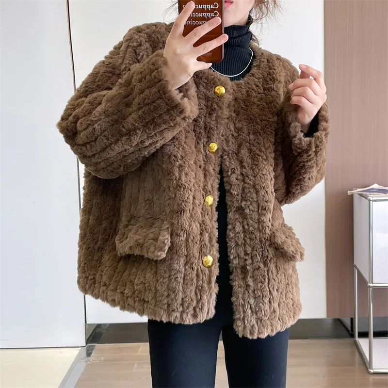 

Faux Lambswool Fleece Jackets Autumn Winter Warm Fur Lambhair Women Casual Coats Ladies Loose Pocket Outerwear