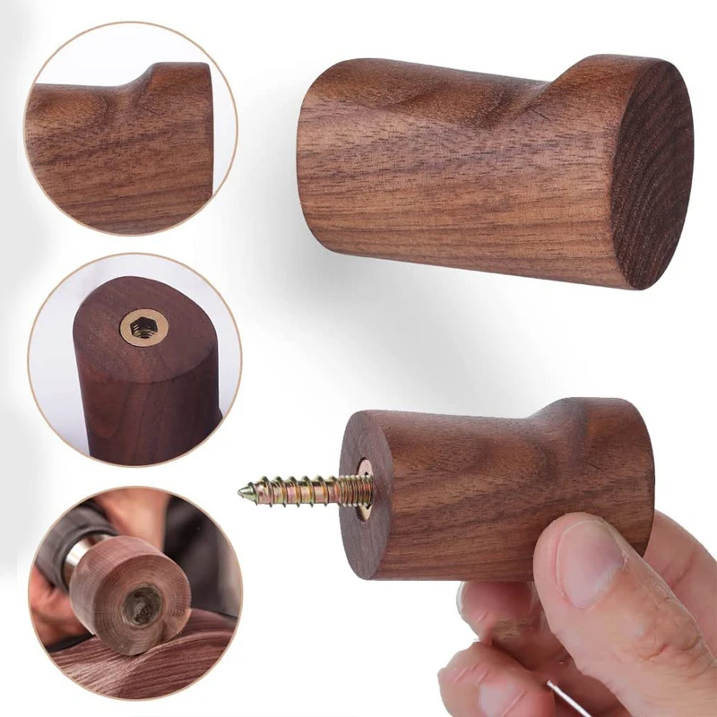 40 Grucce Legno Naturale Con Barra Pantaloni - Gancio Girevole 360°, Tacche Antiscivolo, 22x45 Cm - Foto 8