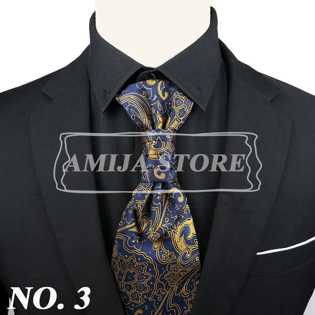 Set Ascot E Fazzoletto Da Taschino Uomo - Elegante Per Matrimoni E Eventi Formali - Foto 7