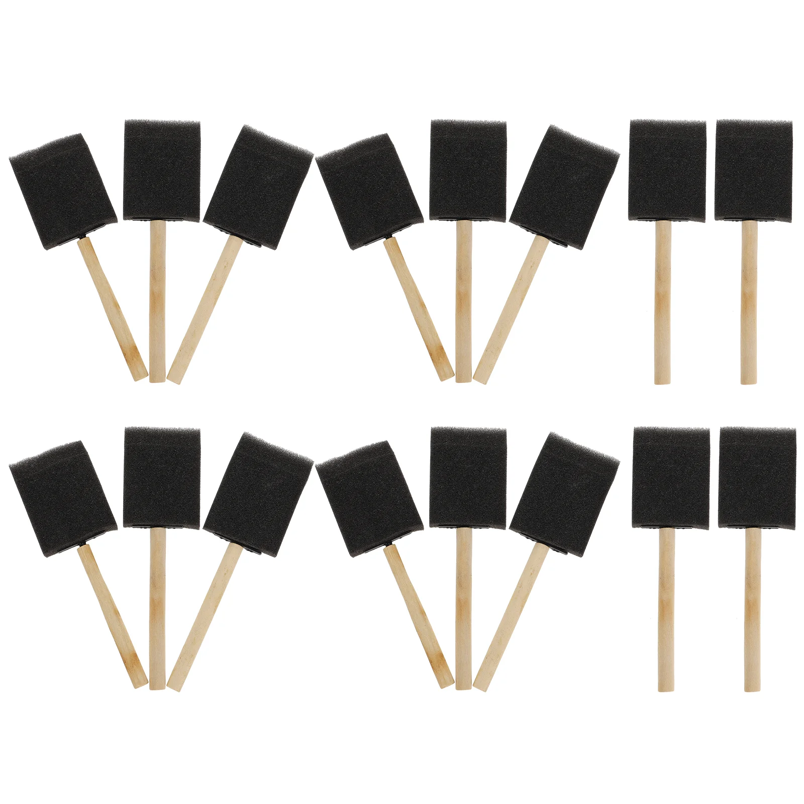 

16 Pcs Wooden Handle Spong Brush Child Sponge Painting Stippler Drawing