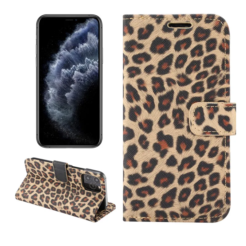 

Leather Leopard Pattern Flip Wallet Case for IPhone 12 13 Mini 11 Pro XS MAX X XR 8 7 Plus SE 2022 Card Slot Stand Phone Cover