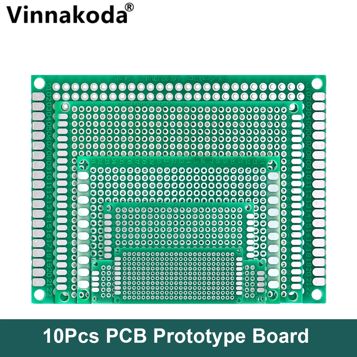 

10Pcs PCB Prototype Board Circuit Universal Stripboard Prototyping Single Side 2x8 3x7 4x6 5x7 6x8 7x9 8x12 9x10 Soldering