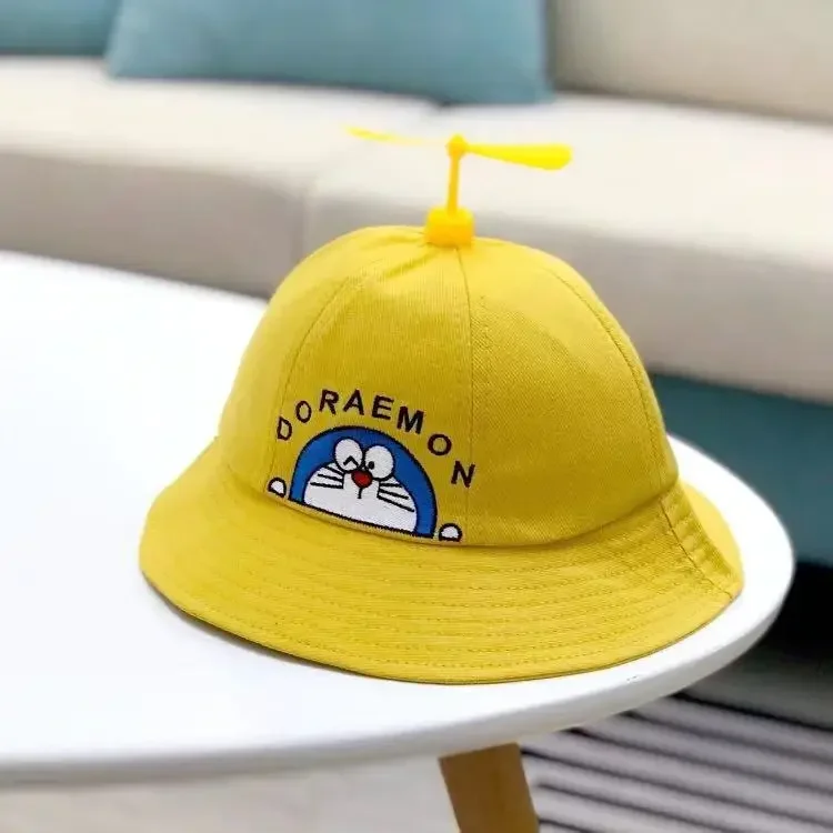 New Doraemon Kids Bucket Hat Cute Cartoon Anime Child Beach Round