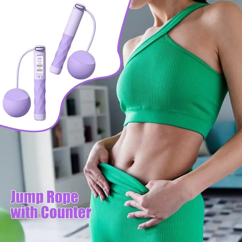 Ropeless Jump Rope Portable Anti-slip Skipping Rope Counting Smart Weight System Indoor Fitness Equipment Adjustable Digital