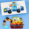 Montessori Wooden Puzzle Cartoon Animal Puzzle Game Thicken 3D Jigsaw Puzzle Educational Toys for Children Toddler 2 3 4 5 Years 3