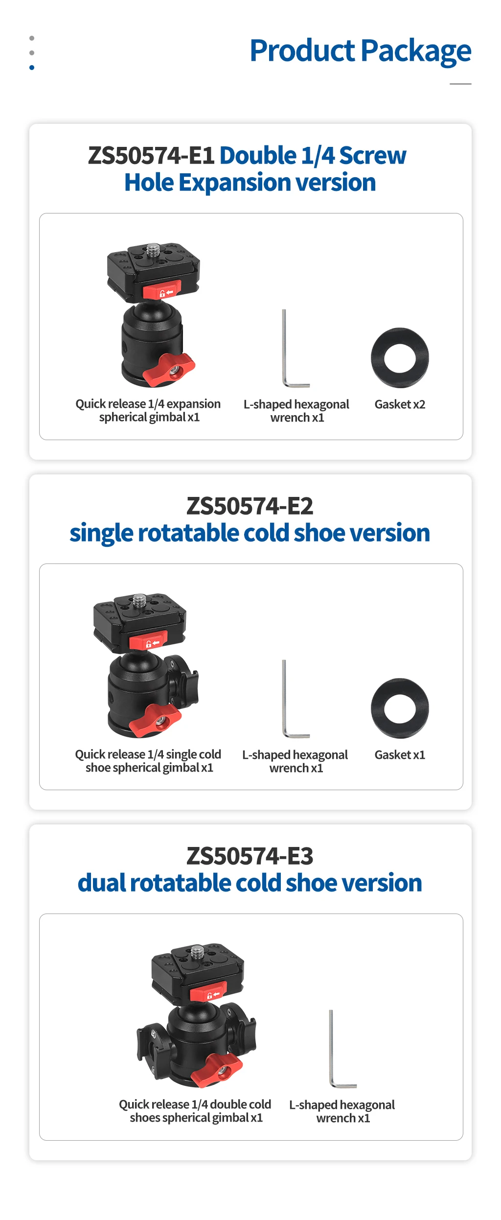 Stativ mit Schnellverschluss, 1/4 Kugelkopf 360° ° Rotations-V-Montageplatte für Gopro OSMO 360, Kamerastativ, Gimabl-Scheinwerferhalterung – Detail 13