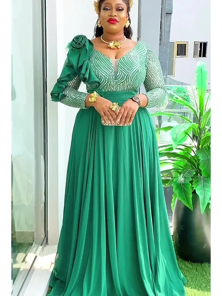 African Dress for Women 2025 Plus Size Turkey Wedding Party Long Dress Dashiki Ankara Outfits Robe