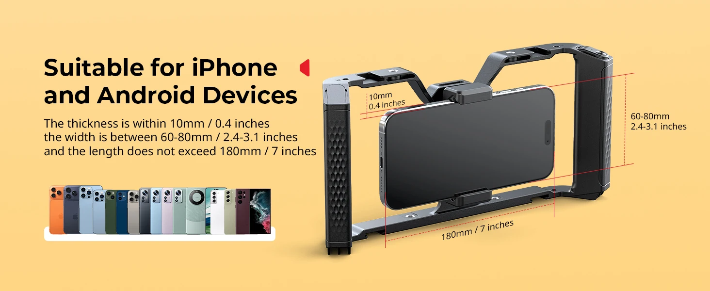 IG-01 Integra Grip Cage for Smartphones for iPhone for Samsung Ultra-Wide Dual H