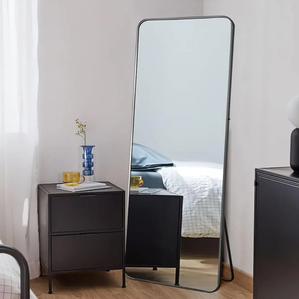 

Full Length Mirror Large Floor Mirror with Stand Wall Mirrors Body Mirror Standing Hanging or Aluminum Alloy Frame Corner