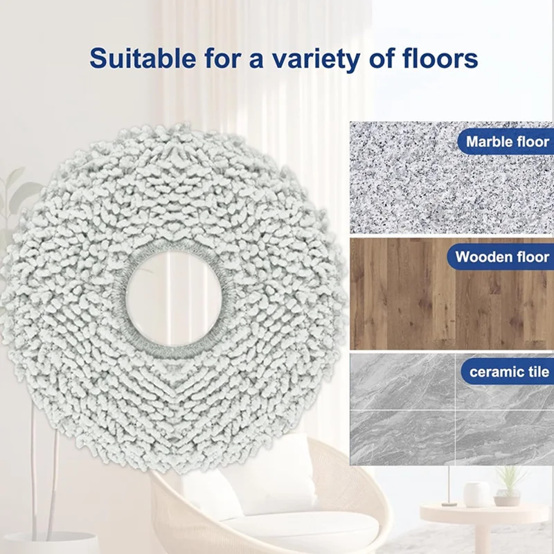 8 Chiffons Lavables Pour Robot Aspirateur Dreame/Xiaomi - Compatible L10 Ultra, L20, X40, X10+ - Microfibre Durable
