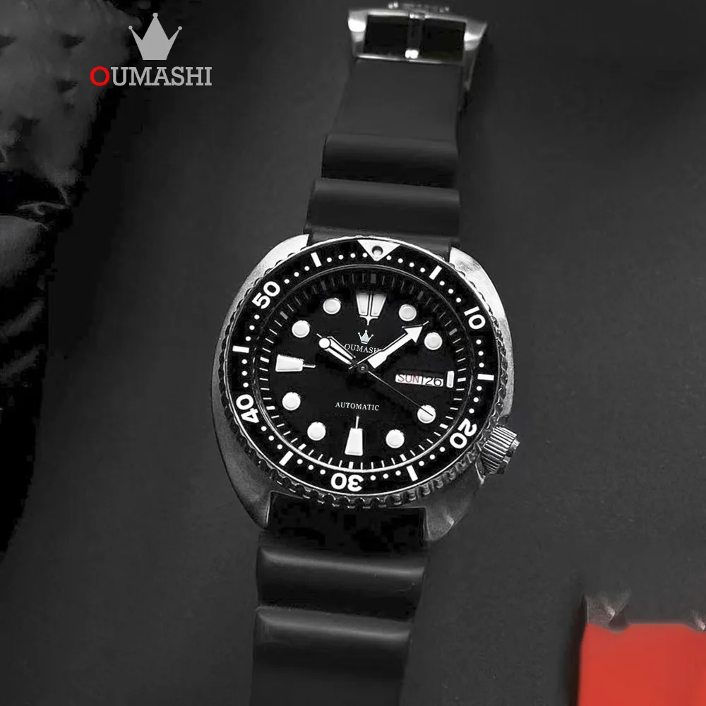 

OUMASHI 42.5mm nh36 men's watch men's couple watch nh36 movement custom dial sapphire glass 200m waterproof watch