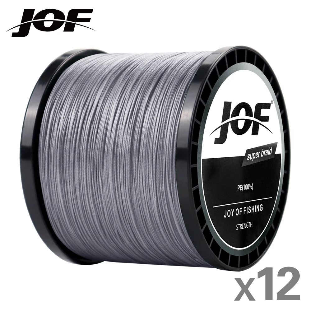 

JOF Saltwater Fishing Line X12 Strands Braided Line 300/500/1000M 33-149.9LB Multifilament PE Fishing 0.16-0.50mm