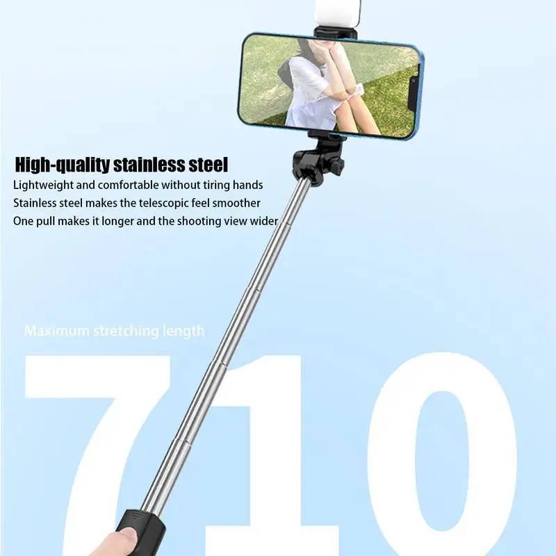 Selfie Stick Extendable Selfie Tripod With Wireless Remote Portable Phone Tripod For Most Phones For Recording Video And Picture