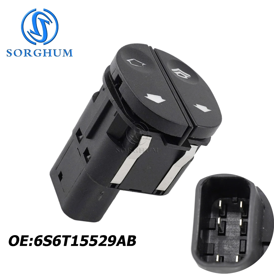 

SORGHUM For Ford Fiesta Fusion KA Puma Transit Connect Power Window Control Switch Lifter Button Car Accessories 6S6T15529AB 6P