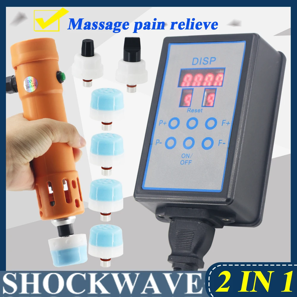 

2023 New Shockwave Chiropractic Gun 2 IN 1 Massager With 11 Heads For ED Treatment Waist Pain Relief Shock Wave Therapy Machine