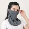 Summer Ice Silk Sunscreen Mask Scarf Outdoor Anti-mosquito Breathable Veil Mask Women Outdoor Cycling Golf Tennis Face Mask 3