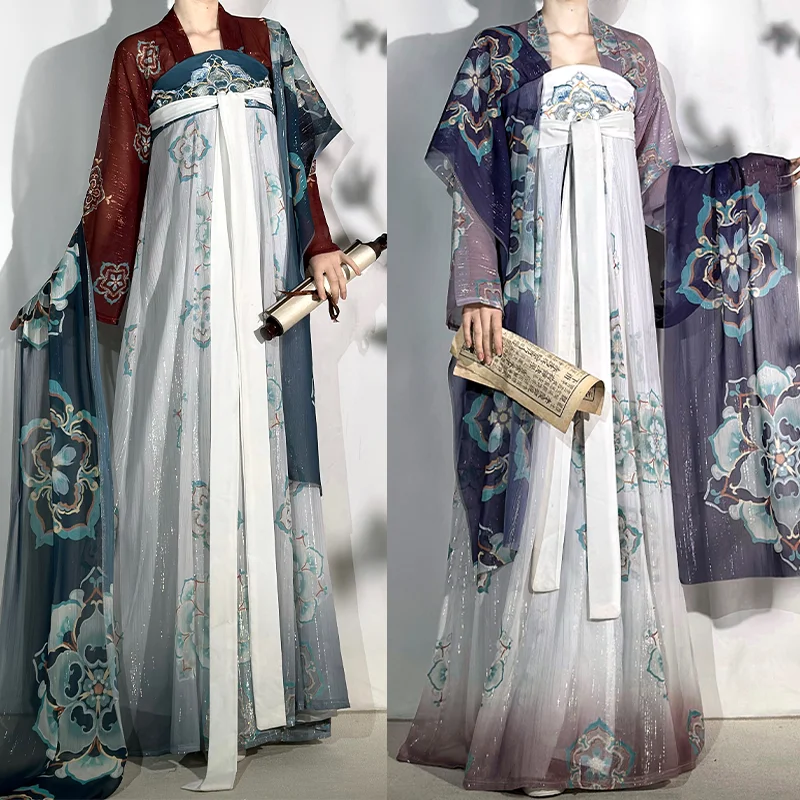 

2024 chinese hanfu women's ancient chinese outfits tang dynasty clothes woman tangzhuang red and green hanfu cosplay costume