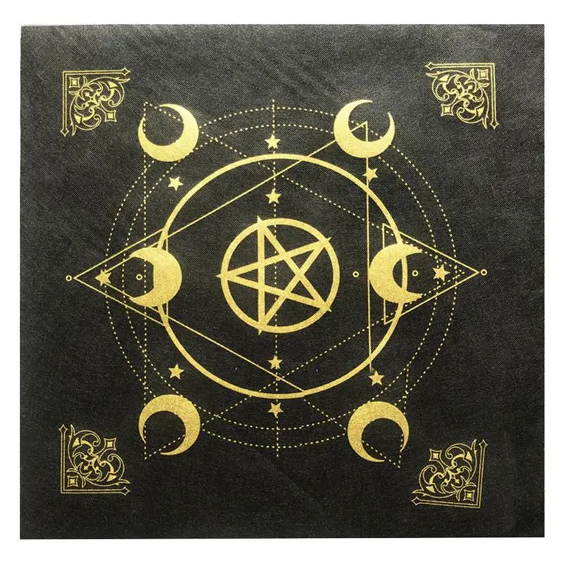 Mantel De Terciopelo Para Tarot De Adivinación Con Bolsa De 71x71 Cm Y Funda De 13x23 Cm, Accesorio Wicca Para Cartas, Cristales Y Joyas, Azul