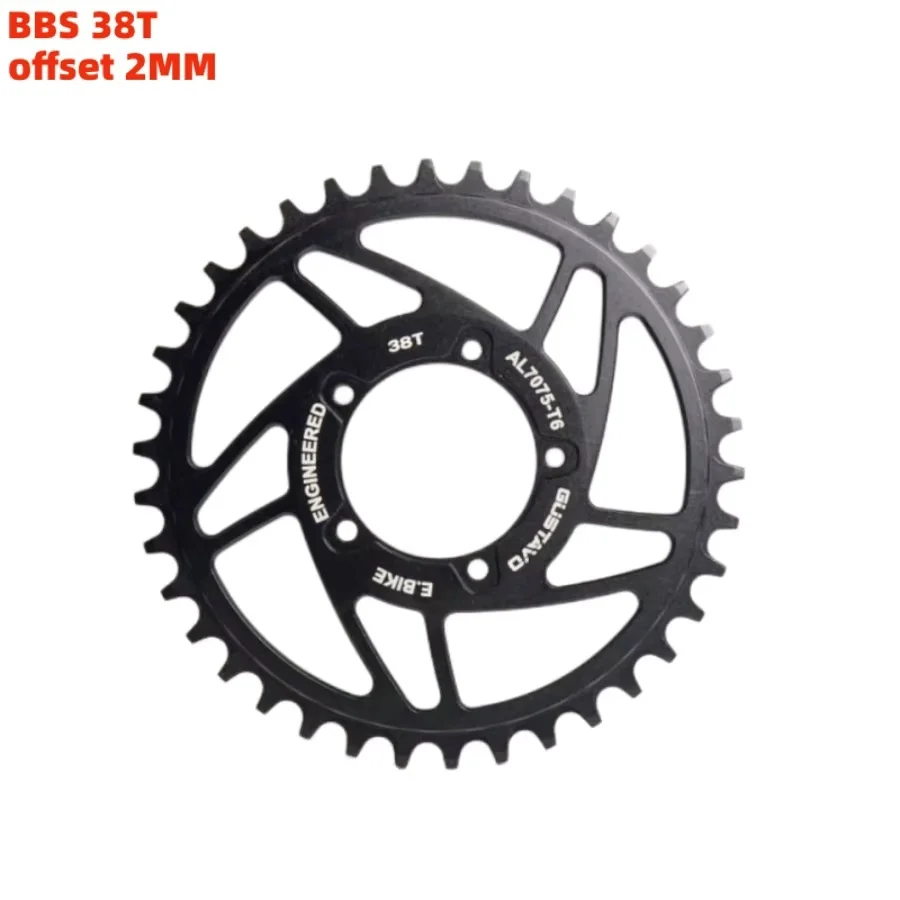 GUSTAVO E-Bike Kettenblatt für BAFANG BBS01 BBS02 Mittelmotor Kettenrad 36T 38T 40T – Detail 6