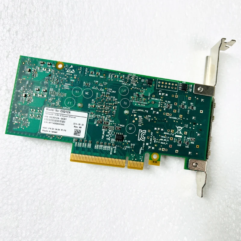 Internal Port Expansion Cards For PCI CX312A Mellanox ConnectX-3 EN Dual Port 10 Gigabit PCI-E3x8 Card MCX312A- XCBT ATTO Port Expansion Cards For PCI