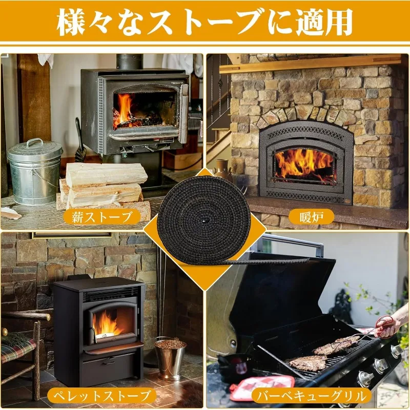 Stove Rope Seal Gasket 20/25MM Flat Self Adhesive Fiberglass for Woodburning Coal Stove Fireplace