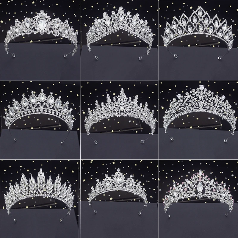 Multiple styles Luxury Wedding Regular discount Crown Tiaras Bridal Queen Royal H Tampa Mall