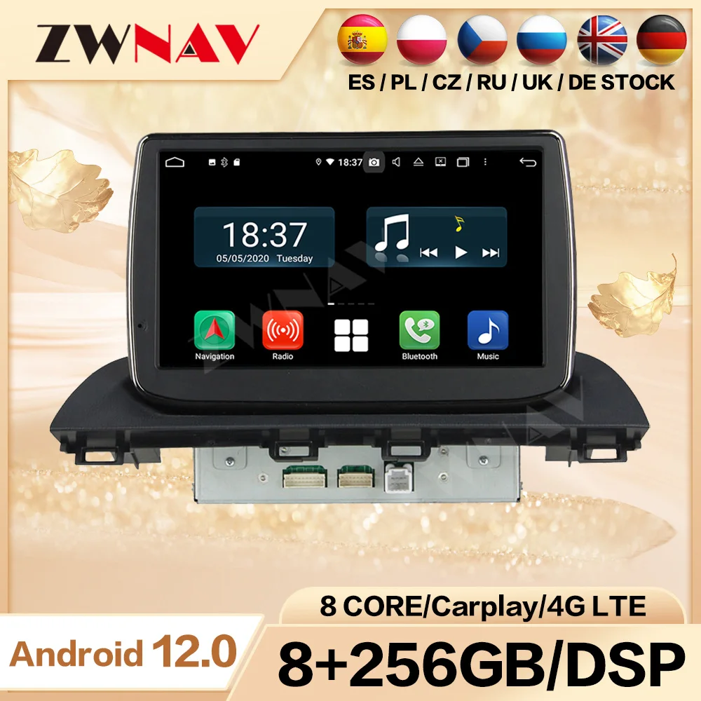 

256GB Wireless Carplay 2 Din For MAZDA 3 Axela 2014 Android Multimedia Screen Player Audio Radio GPS Navi Head Unit Auto Stereo
