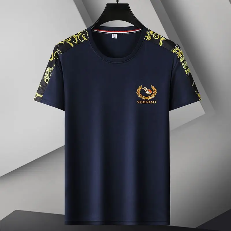 Clothes for men Summer Short sleeve Shorts Sportswear Suit Fashion Loose Fashion Brand Casual Embroidery Handsome Two-piece Suit