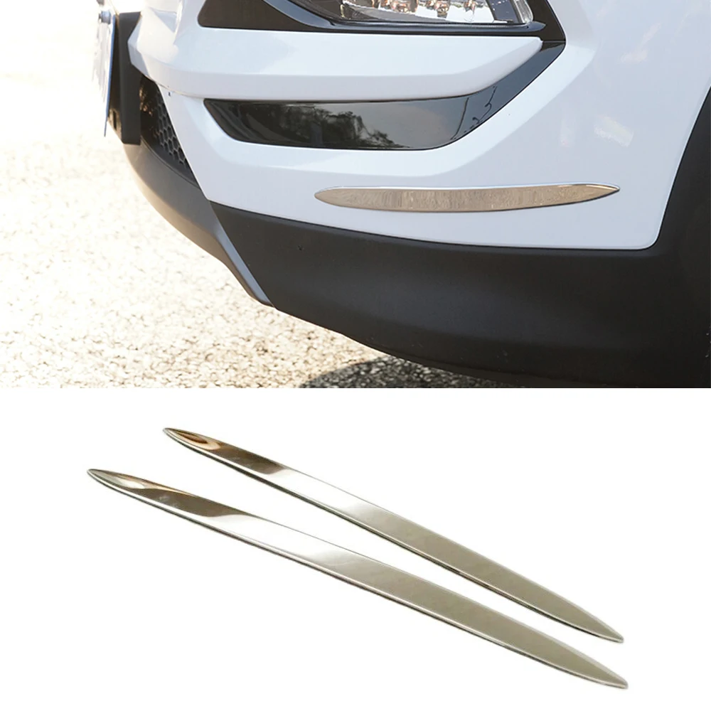 

Stainless steel For Hyundai Tucson 2015-2018 car front and rear back Bumper corner protection Cover trim frame edge board 4piece