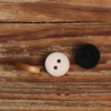 12pcs Flat Two Hole Shirt Buttons 11.5mm Sewing Accessories Green White Black Scorched Sides Design Fashion Button 3