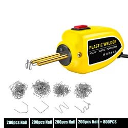 Compact 100W Plastic Welding Hot Stapler Repair Kit - 220V (Yellow 800 Nails)