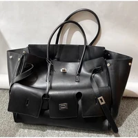 Sac fourre-tout de banlieue de luxe de grande capacité, texture à la mode et avancée, sac à main en cuir souple et généreux résistant à l'usure 6