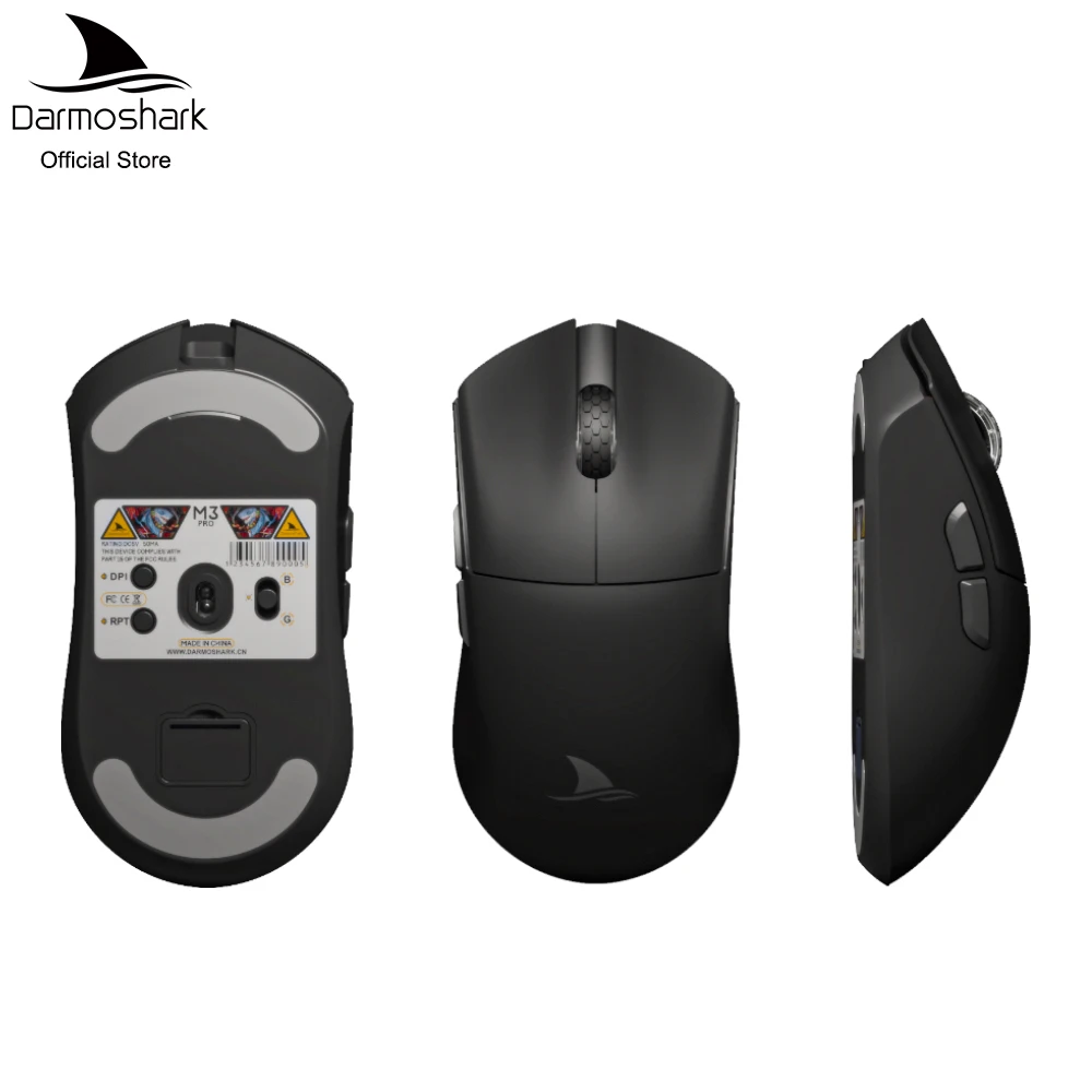 Официальный магазин Darmoshark, Беспроводная Bluetooth игровая мышь для киберспорта, 4 кГц, 26K DPI, скандинавский сенсор N52840, компьютерная мышь PAM3395
