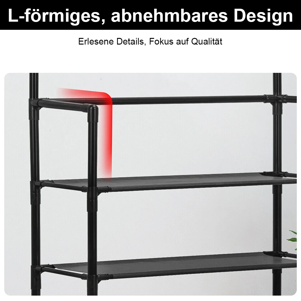 5/4-stöckiges Freistehendes Aufbewahrungsregal Kleider- und Hut-Aufbewahrungsregal Schuhregal Freistehender Aufbewahrungsschrank für Wohnzimmer – Detail 24