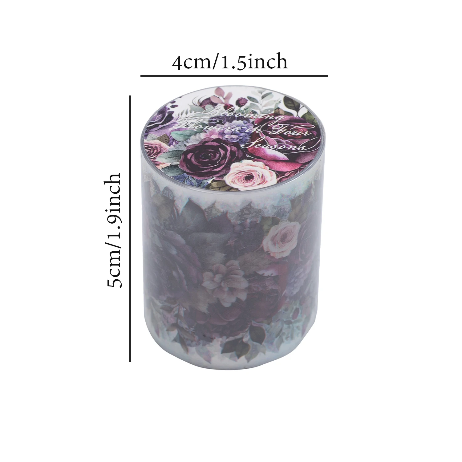 Mr.paper 6 스타일 pet 테이프 꽃 계절 식물 조경, 수제 재료 재활용 스티커 장식, 롤 당 200cm, DIY