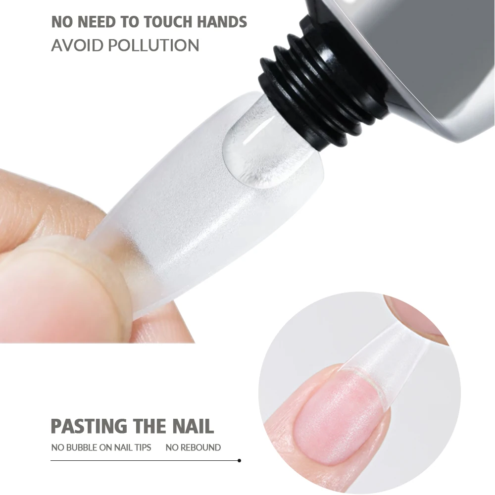 Nail Glue Nailpop Solid Gel for Press on Nails for Soft Gel Nail Tips 20g Strong Adhesive Rhinestone Glue Charms