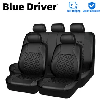 9pcs Waterproof PU Leather Car Seat Set 1