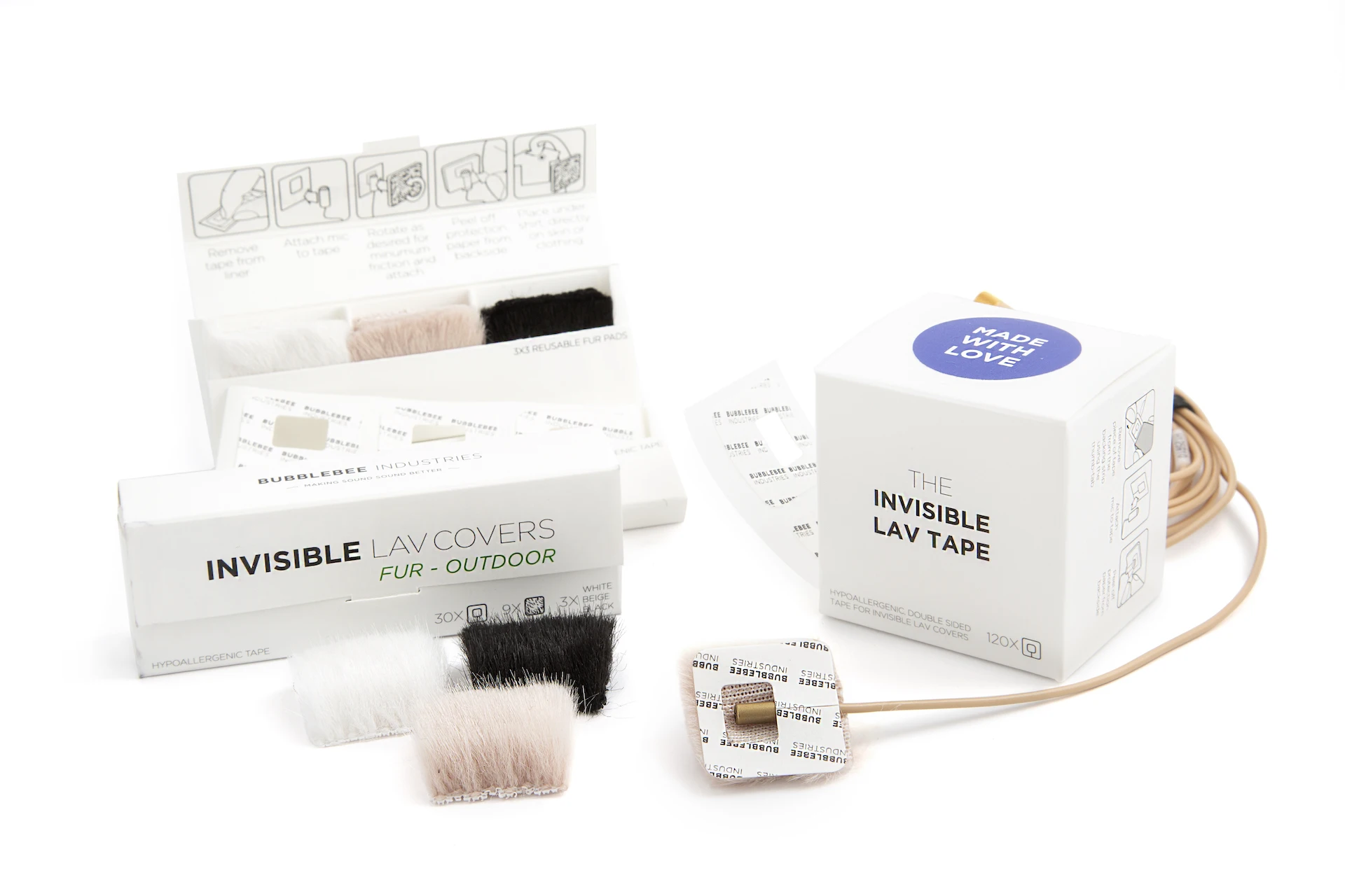 Bubblebee Invisible Lav Tape (120 pack)