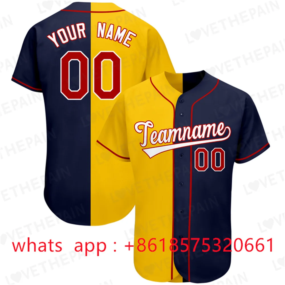 Custom Baseball Shirt Printing Top Quality Short Sleeve Baseball Jersey Softball Jersey Game Training Shirt for Men/Women/Kids 5