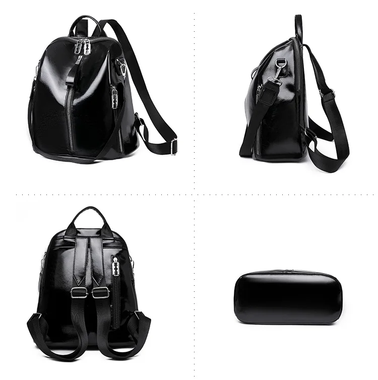 estilo designer de luxo mochilas femininas senhoras schoolbag prata alta qualidade couro macio meninas um ombro mochilas