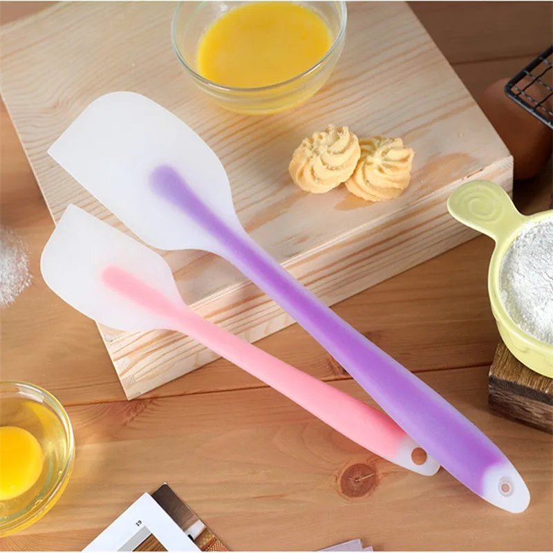 Silicone Spatula Baking Tools Translucent Mini Scraper Cream Heat-Resistant Kitchen Utensils Smoother Decorator