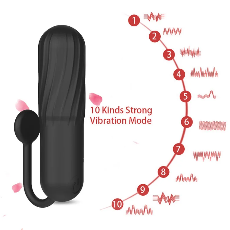Vibratore a proiettile aggiornato Vibratore a proiettile ricaricabile 10 impostazioni Giocattolo a proiettile super vibrante per vibratore clitorideo impermeabile_voghion.com