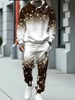 Ensemble de survêtement pour homme, sweat-shirt et pantalon de survêtement, imprimé en 3D, style décontracté, mode, deux pièces, vêtements pour homme, automne 6