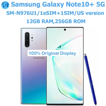 Used Samsung Galaxy Note10+Note10 Plus 5G Smart Android Phone 6.8-inch Four Camera 4300mAh 45W 12GB RAM Samsung Smartphone
