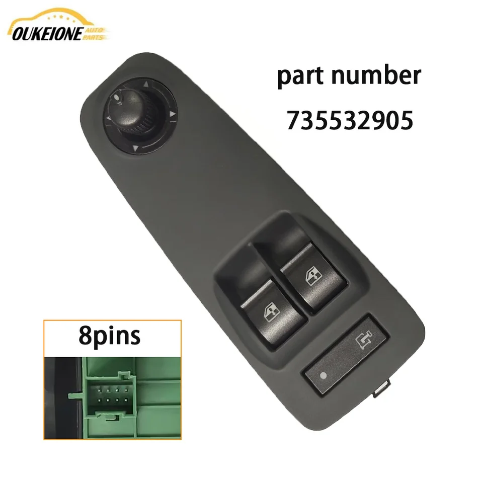 YAOPEI Window Control Switch Car Electric Window Switch Button 735421419 For Jumper Peugeot Boxer Fiat Ducato Vauxhall Combo - View #2
