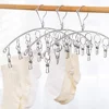 Clothes Drying Hanger with 32 Clips / 8 Clips Socks Underwear Drying Folding Laundry Hanging Rack 3