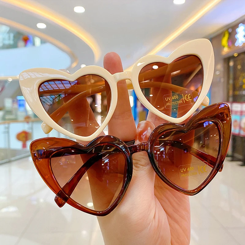 2023 New Kids Cartoon Heart Suower Sunglasses Girls Boy Children Outdoor Round UV400 Sun Glasses Fashion Kids Sunglasses_voghion.com