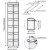 Hanging Shoe Rack Organizer Over The Door Shoe Organizer 12/14 Large Breathable Mesh Pockets Slippers Organizer Shoe Storage 4