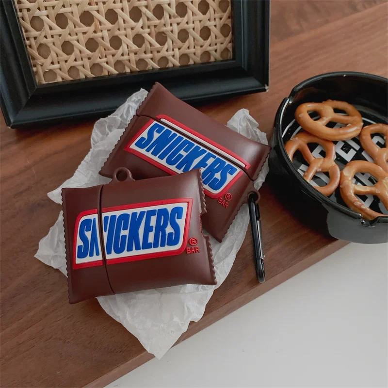thumbnail image 1 of Funda de silicona suave con diseño de galletas de chicle 3D para AirPods Pro 2, funda para auriculares de chocolate para Airpods 3 y 2, funda para AirPods 2, 1 of 5